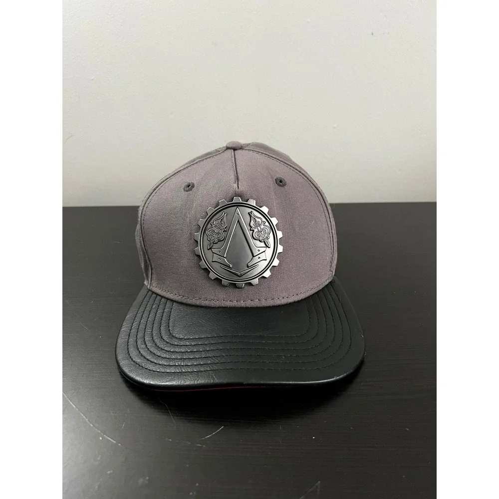 Assassins Creed Syndicate Snapback Hat Grey Black Metal Gear Emblem 2016 Ubisoft